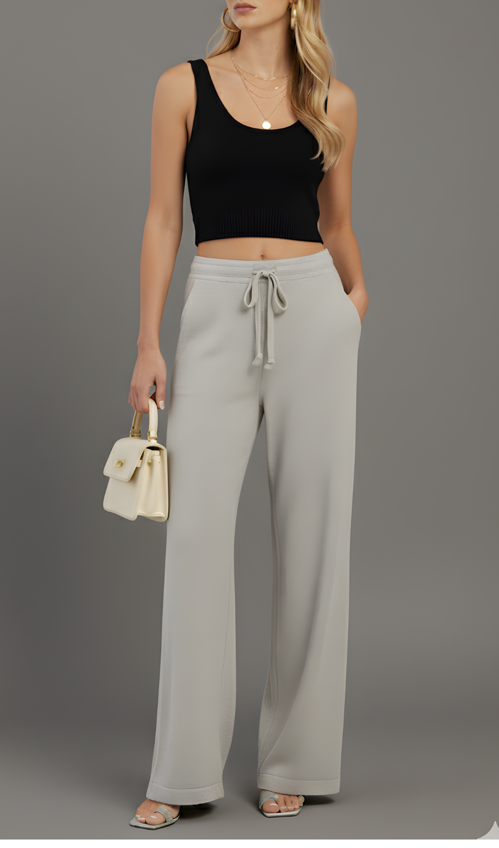 Luxe Wide-Leg Knit Trousers