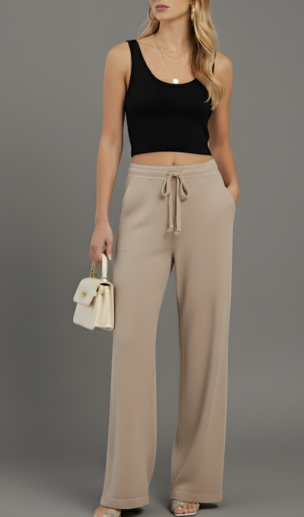Luxe Wide-Leg Knit Trousers