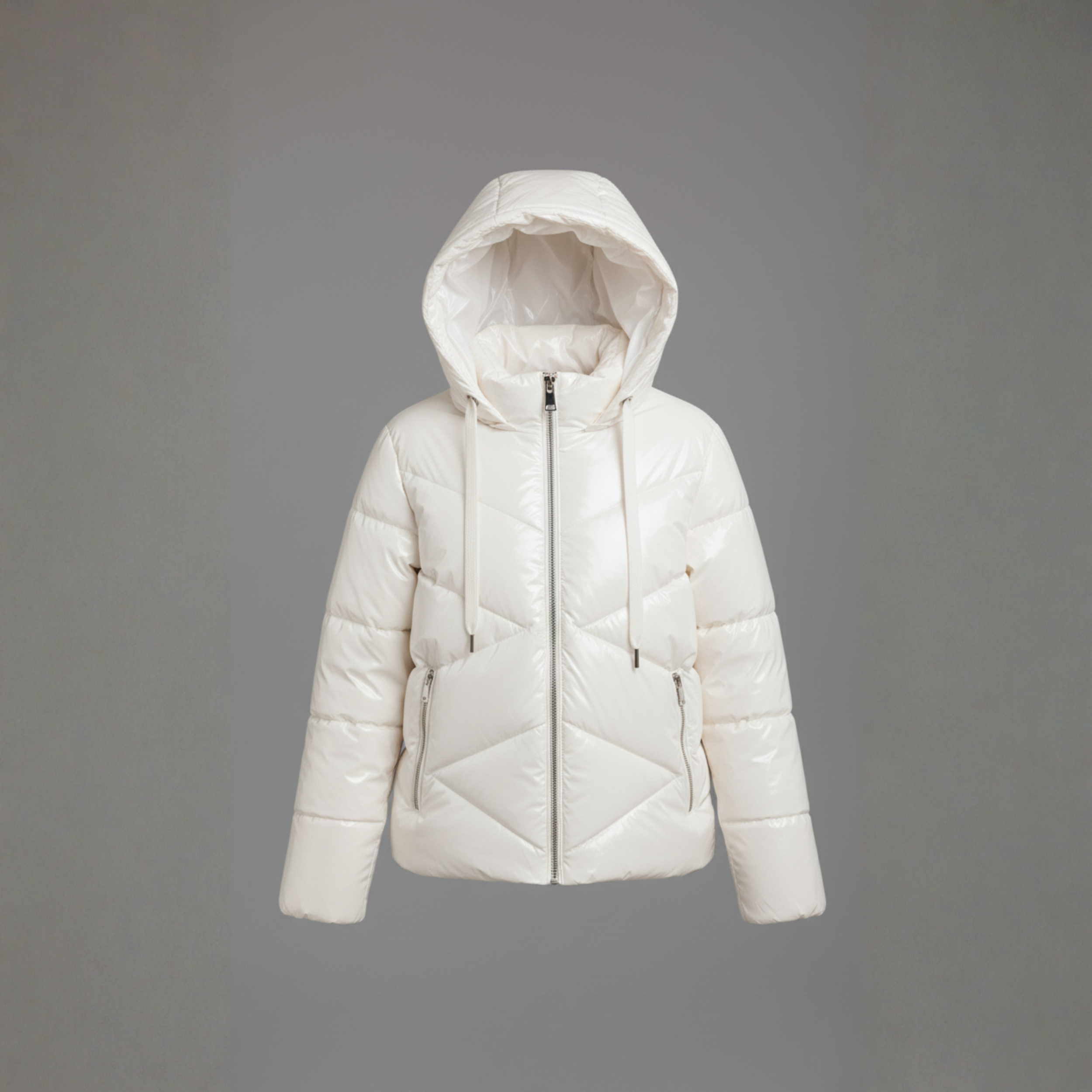 Drawstring Hooded Winter Coat