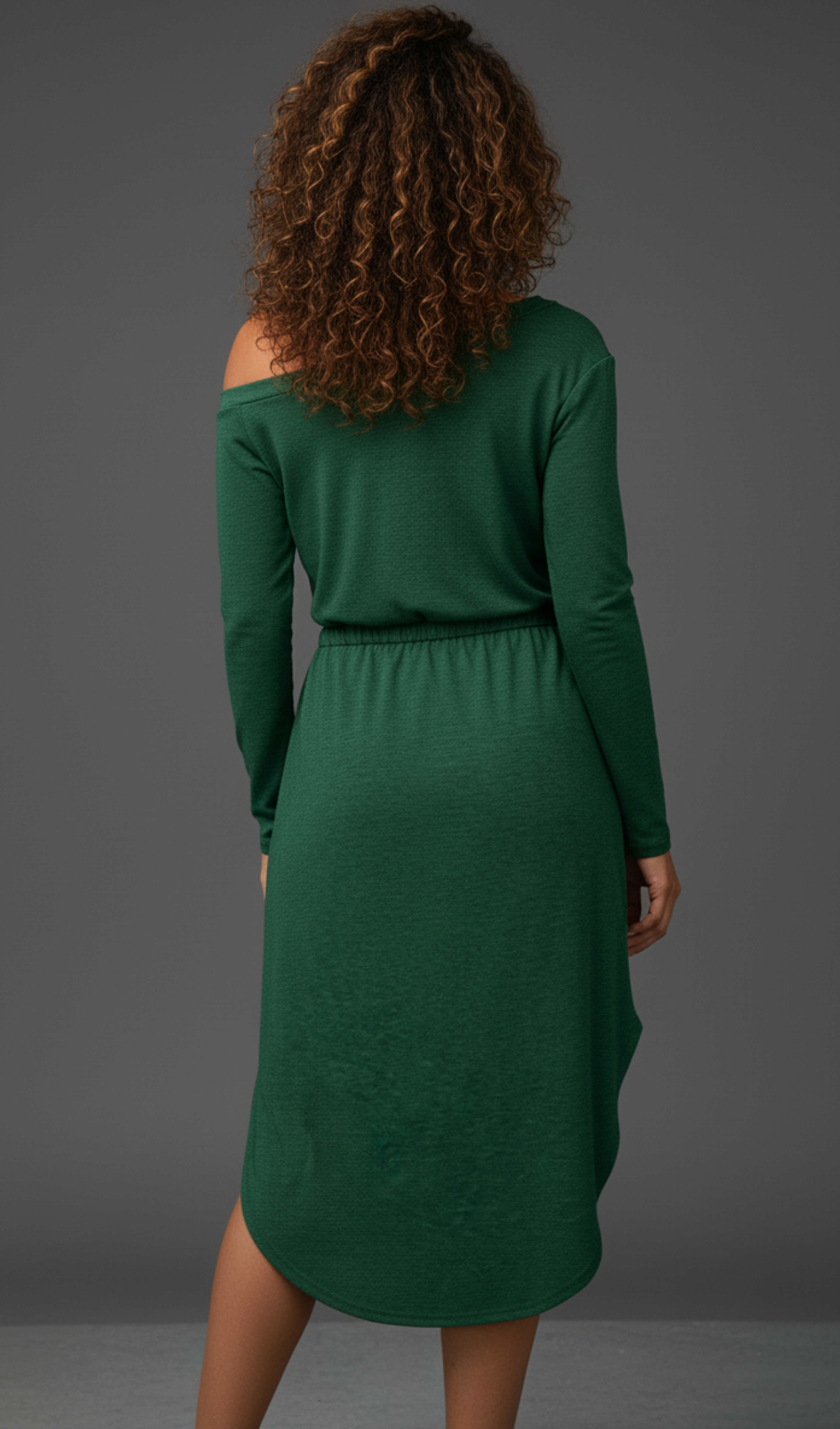 Modern Cinched Midi Dress