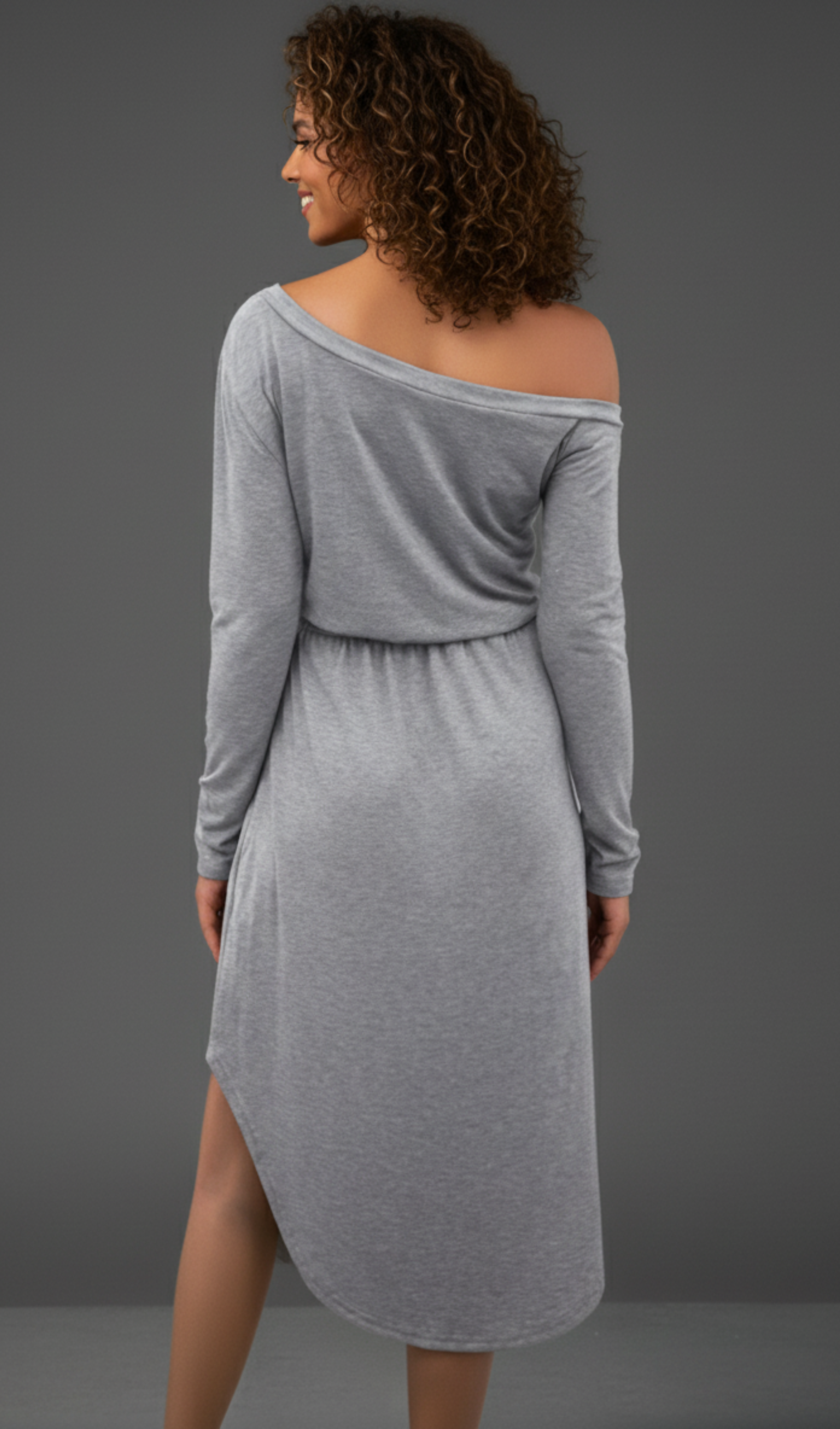 Modern Cinched Midi Dress
