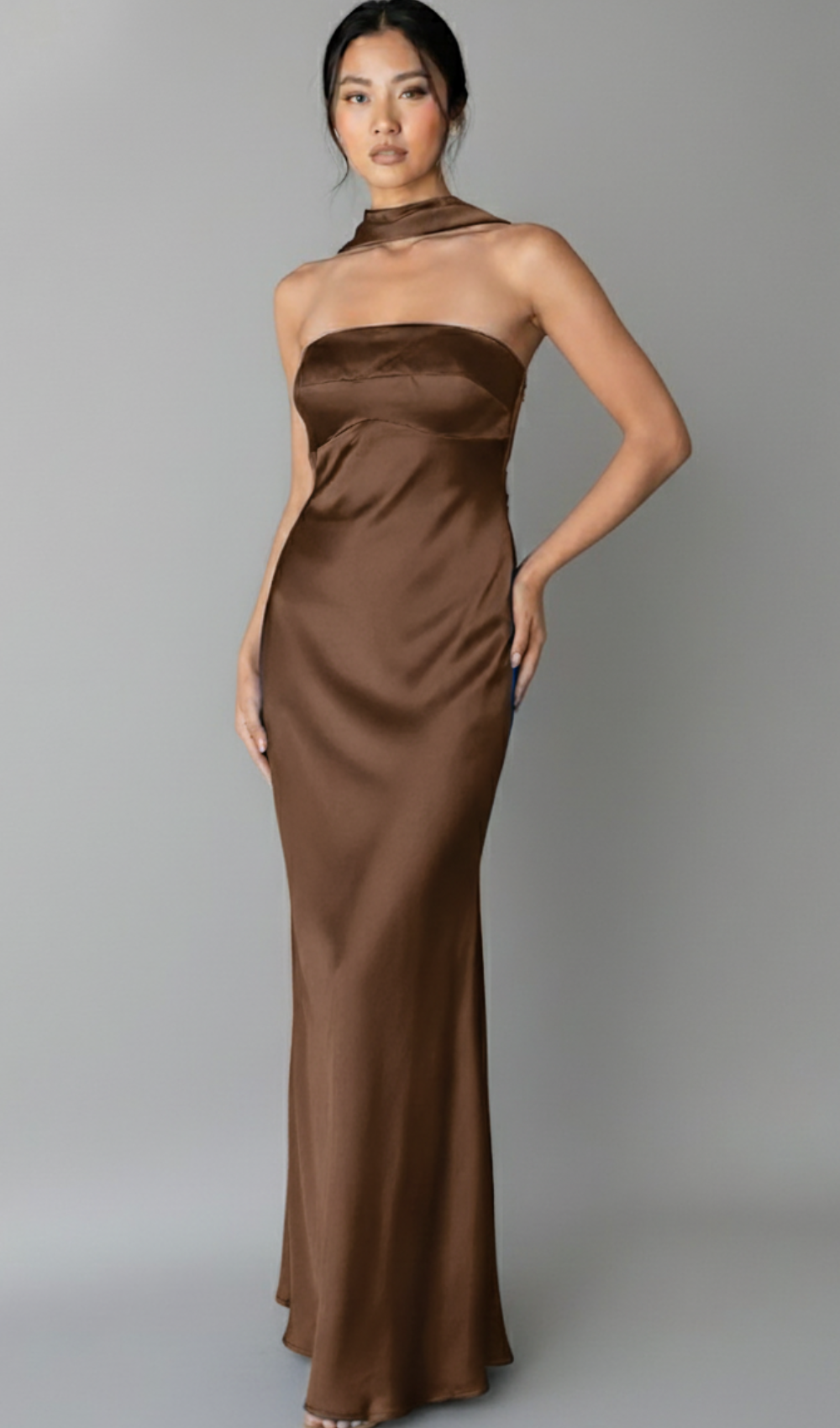 Satin Tube Maxi Dress