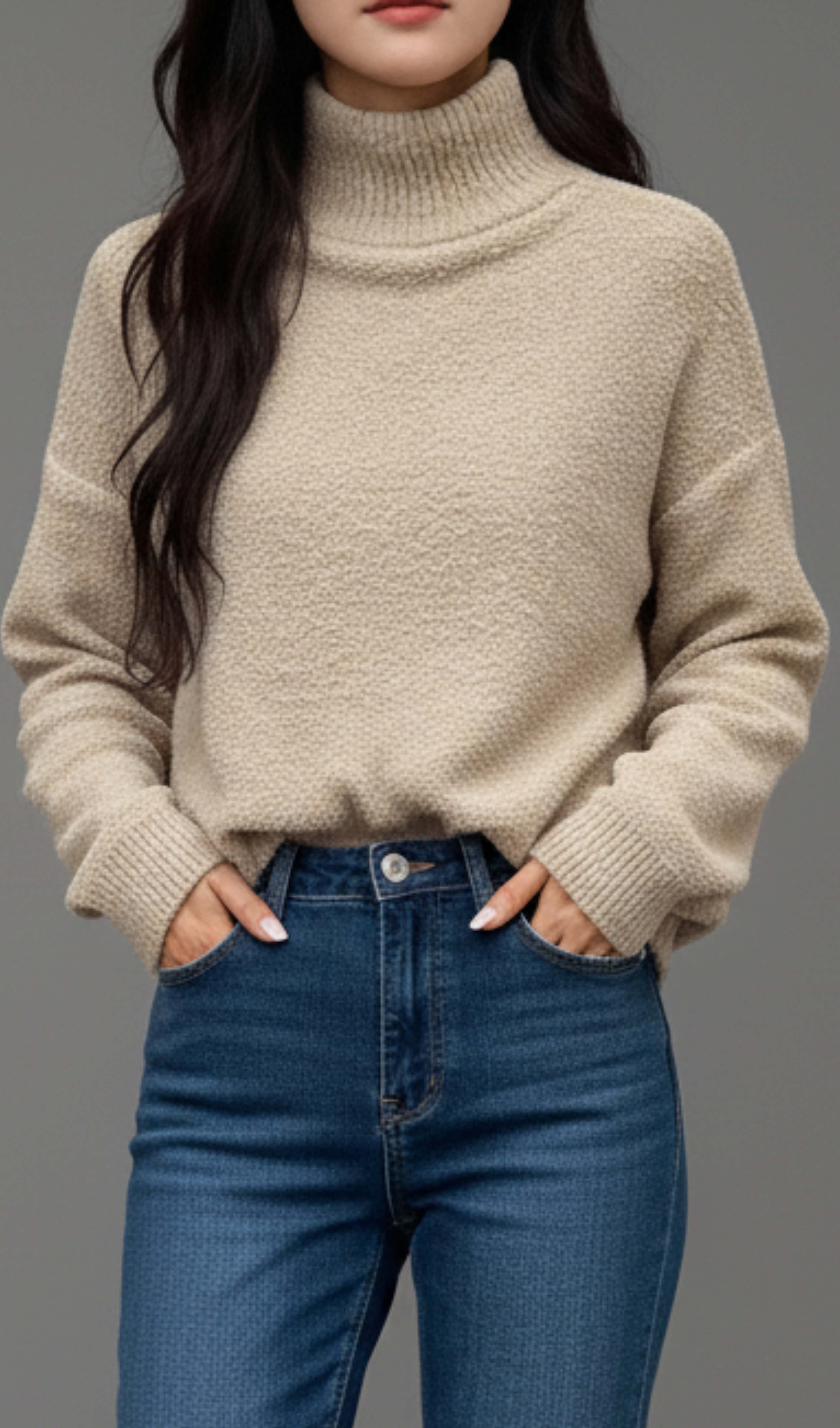 Turtleneck Long Sleeve Sweater