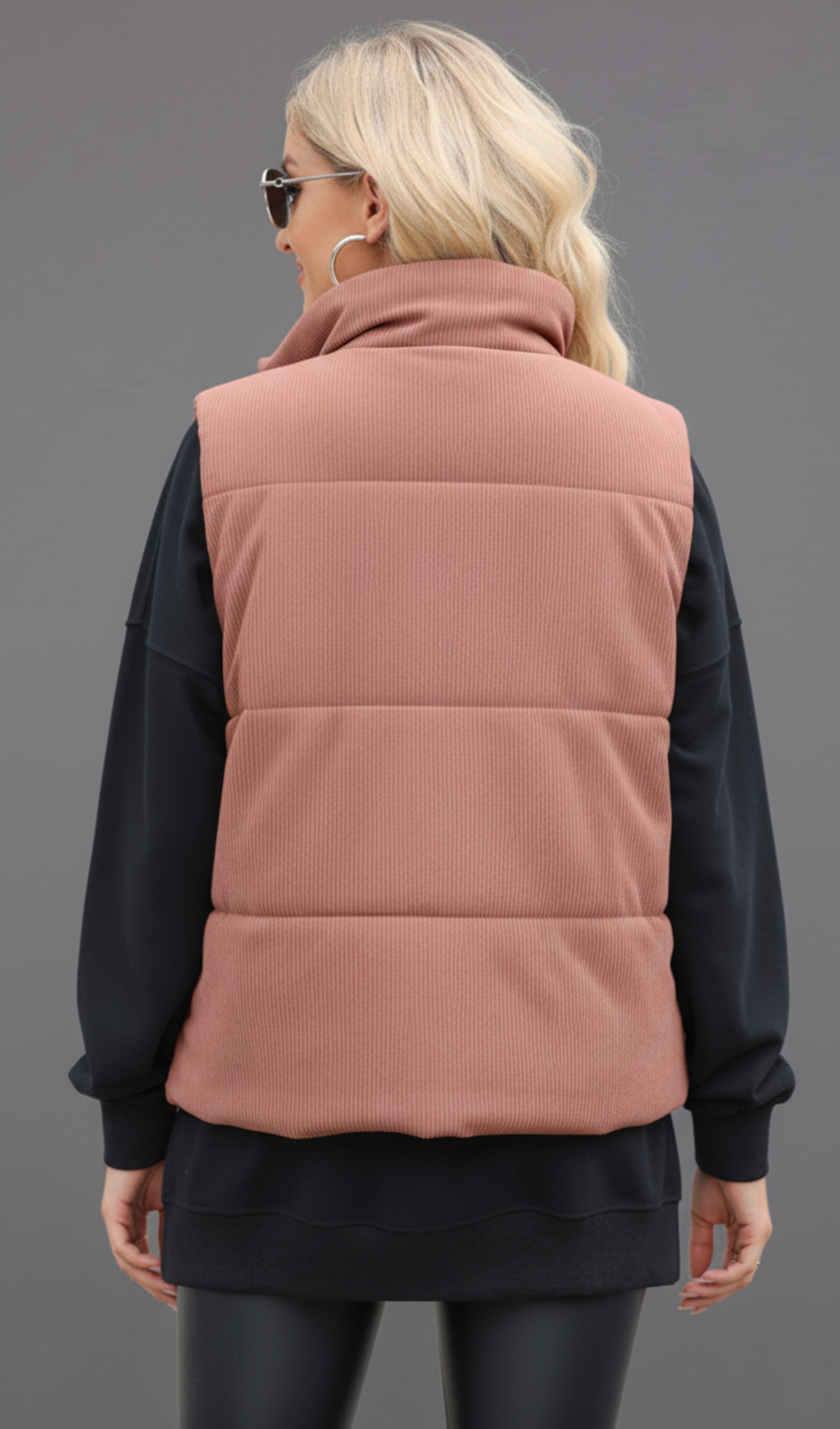 Turtleneck Pocketed Vest