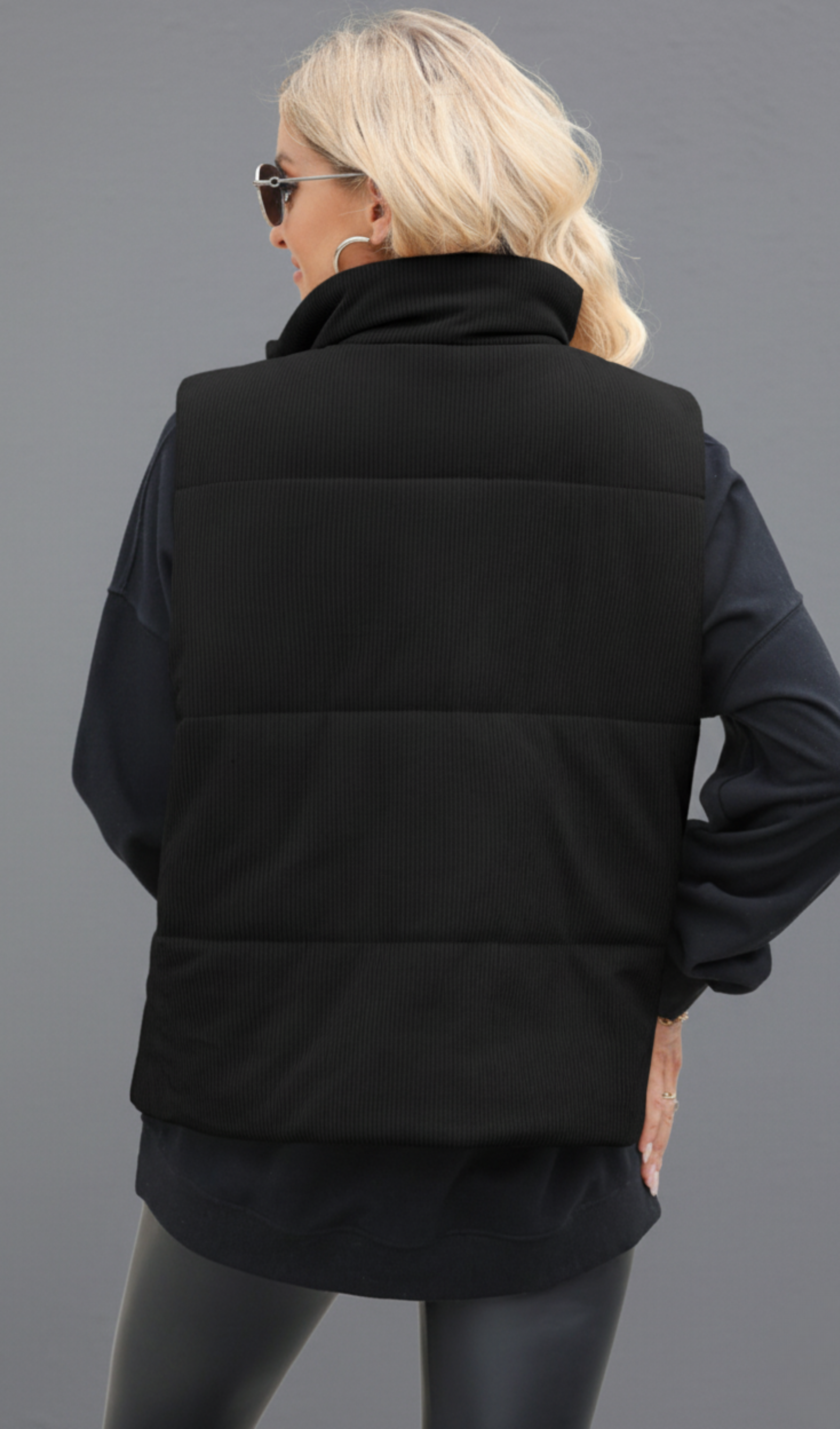 Turtleneck Pocketed Vest