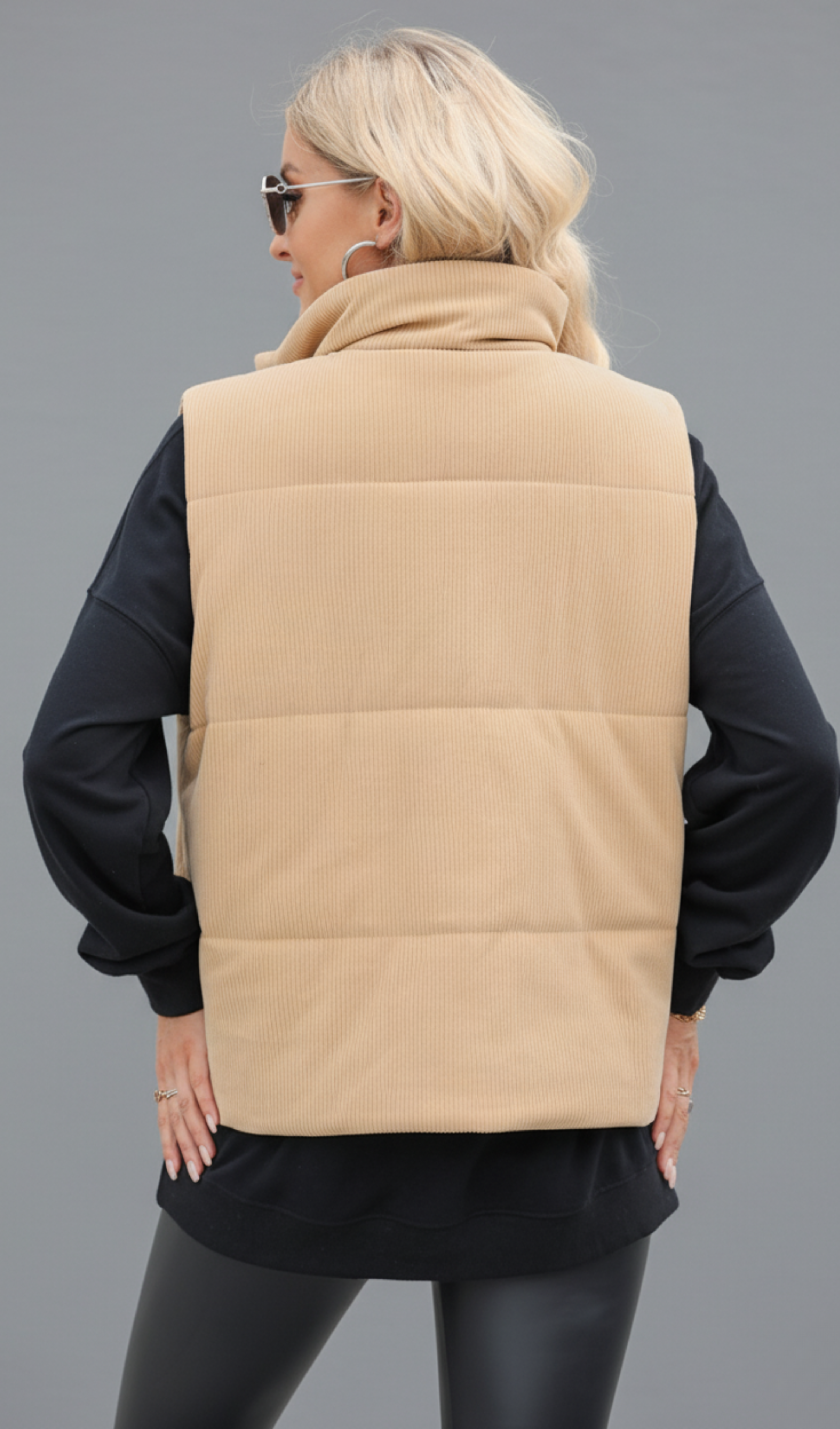 Turtleneck Pocketed Vest