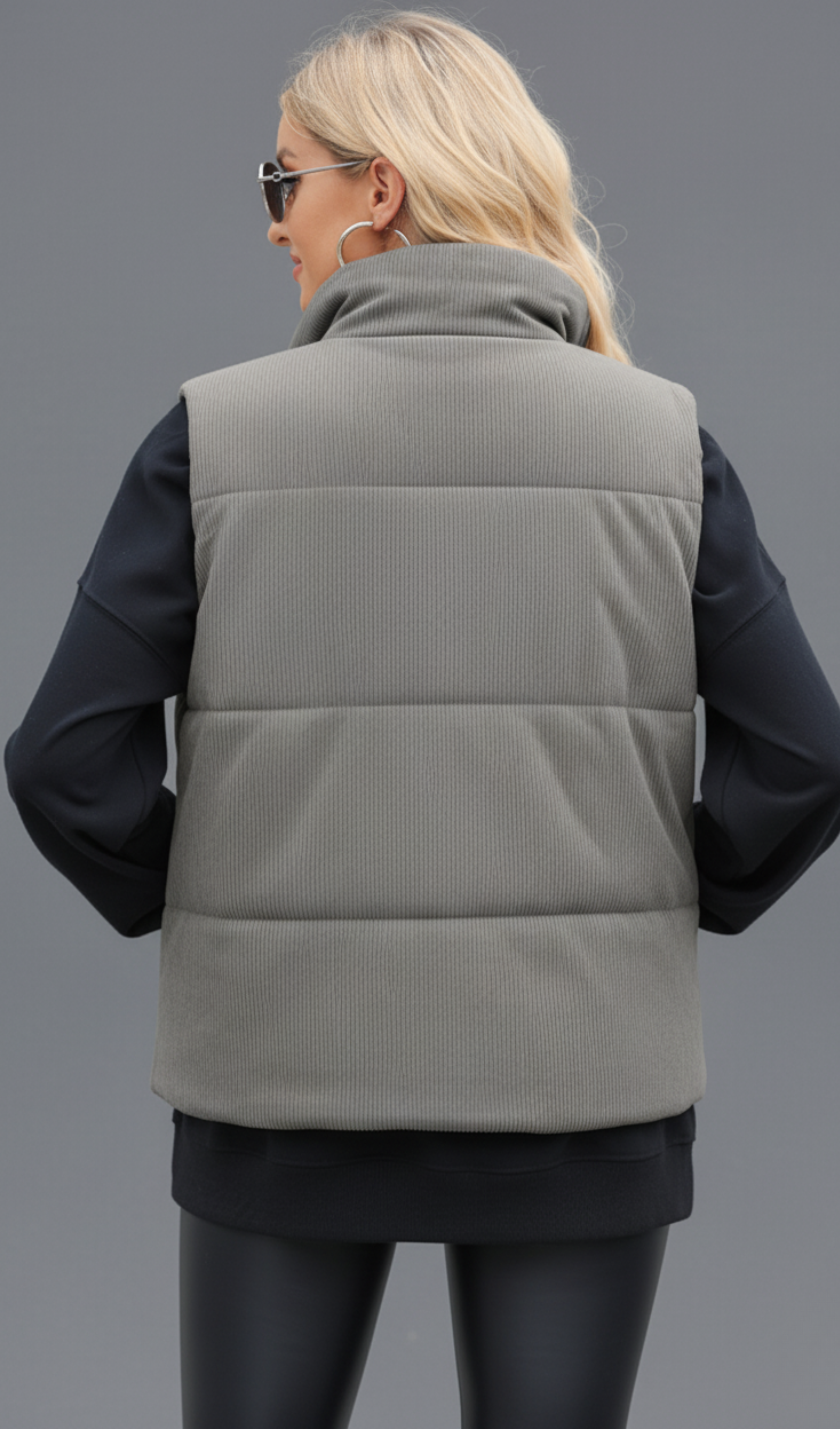 Turtleneck Pocketed Vest