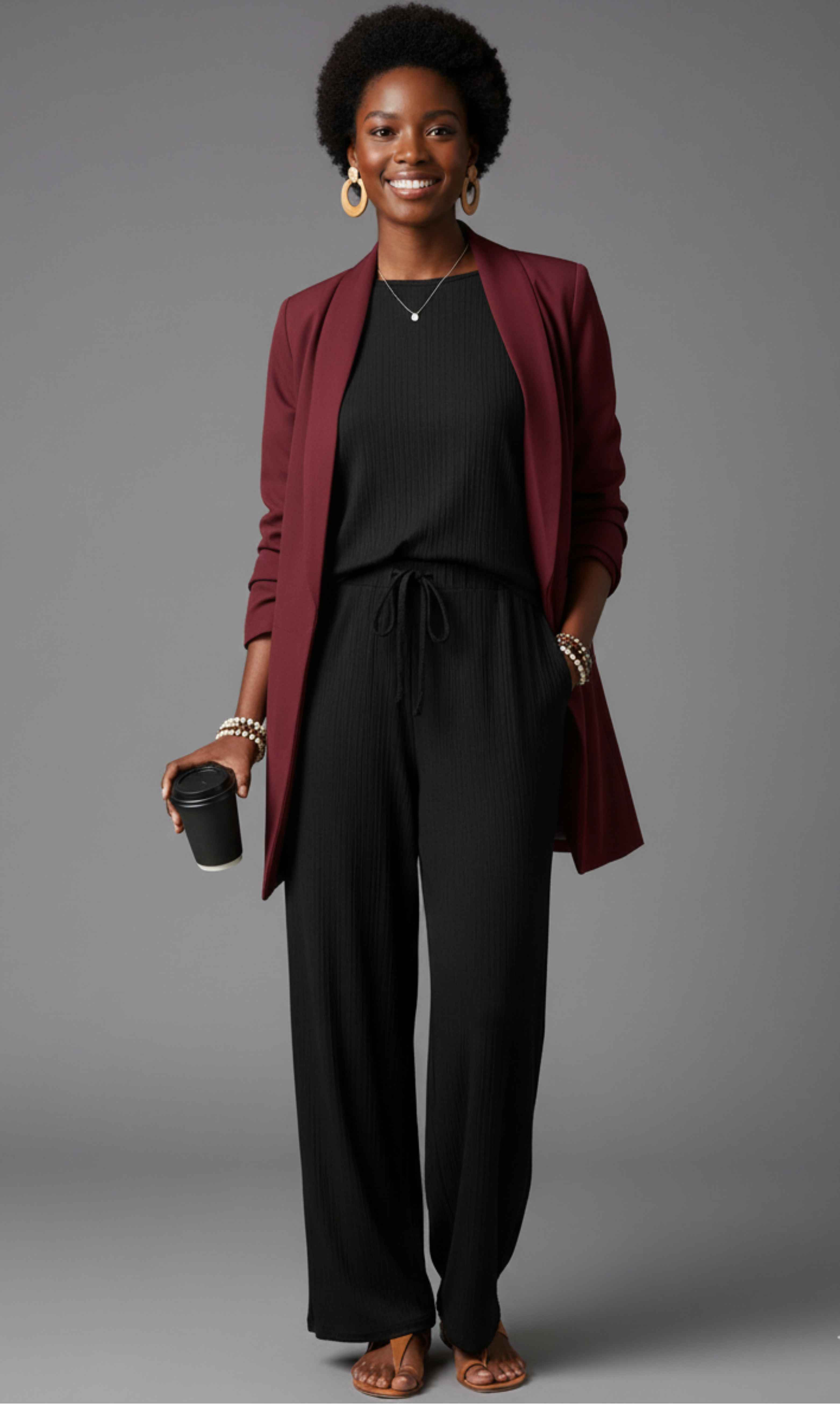 Lapel Collar Long Sleeve Blazer