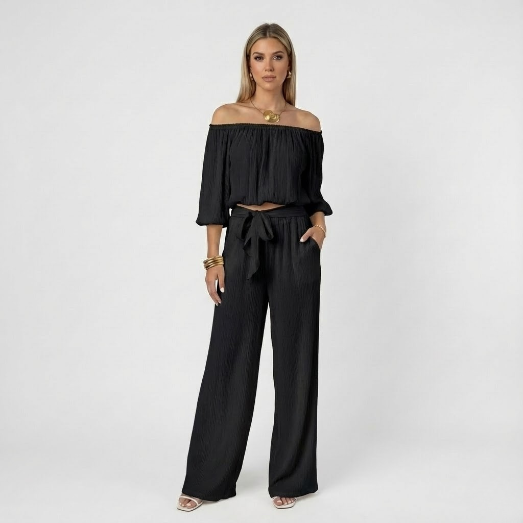 Off-Shoulder Pants Set