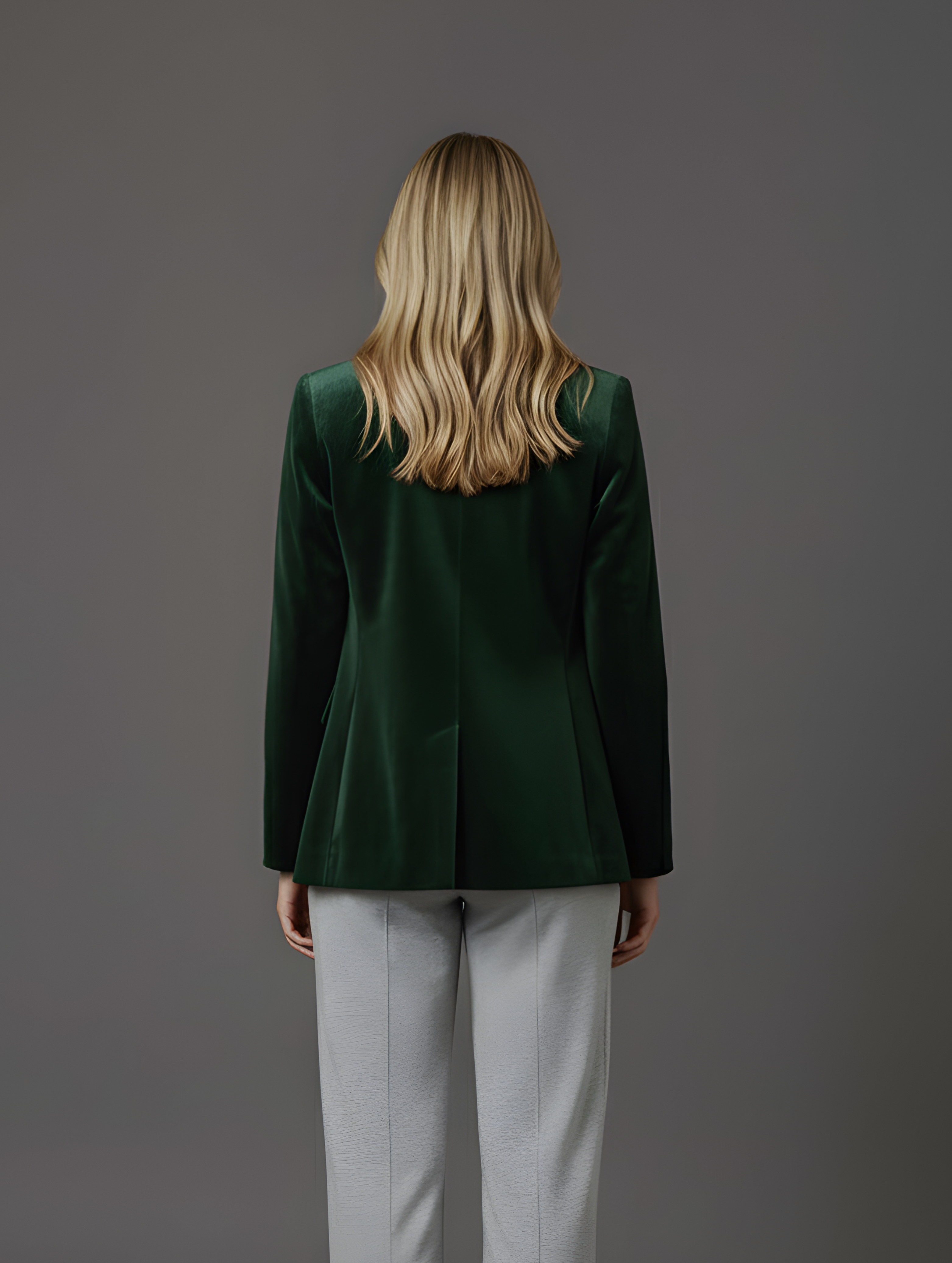 Pocketed Button Up Lapel Collar Blazer