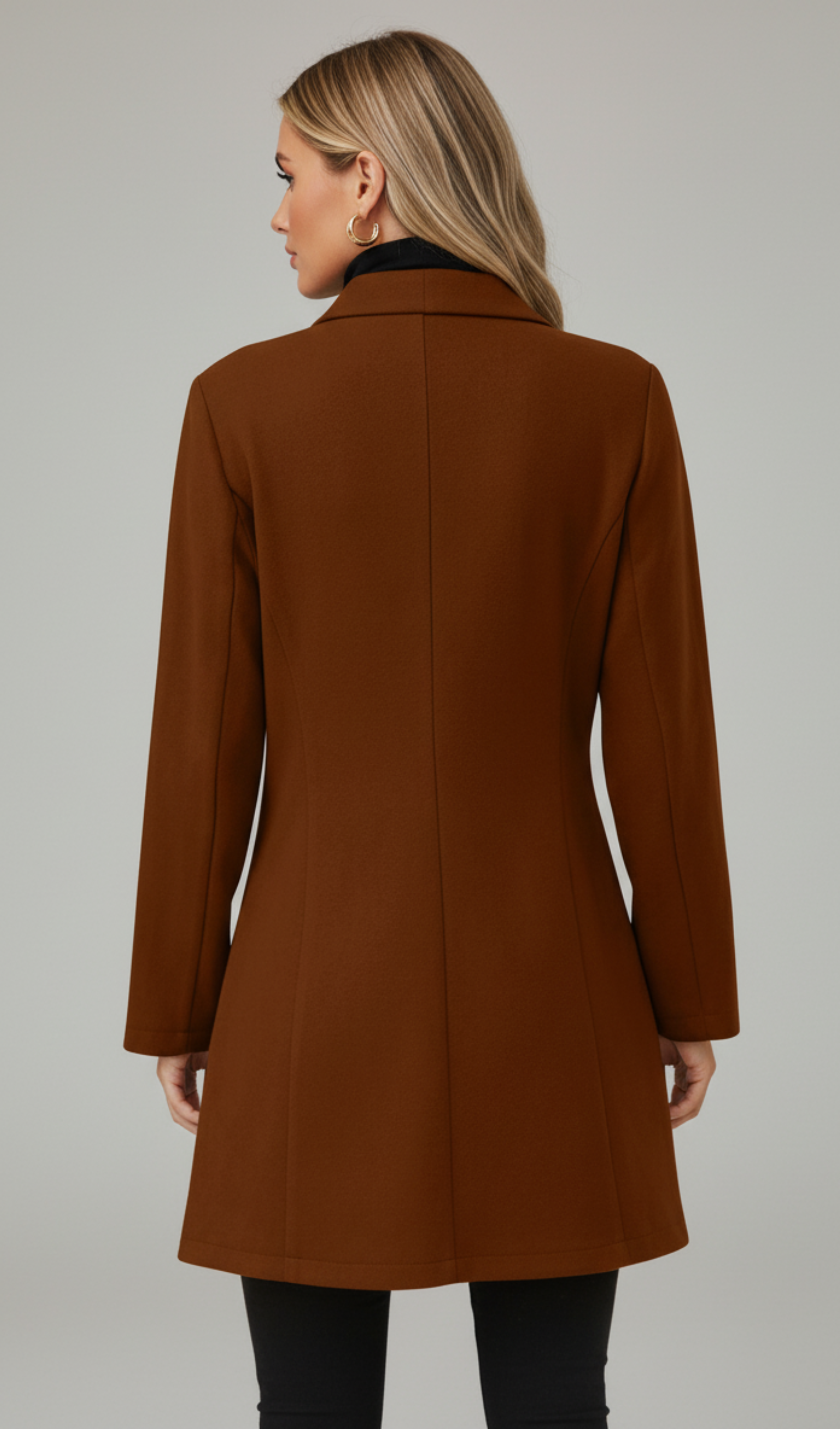 Button Up Long Sleeve Coat