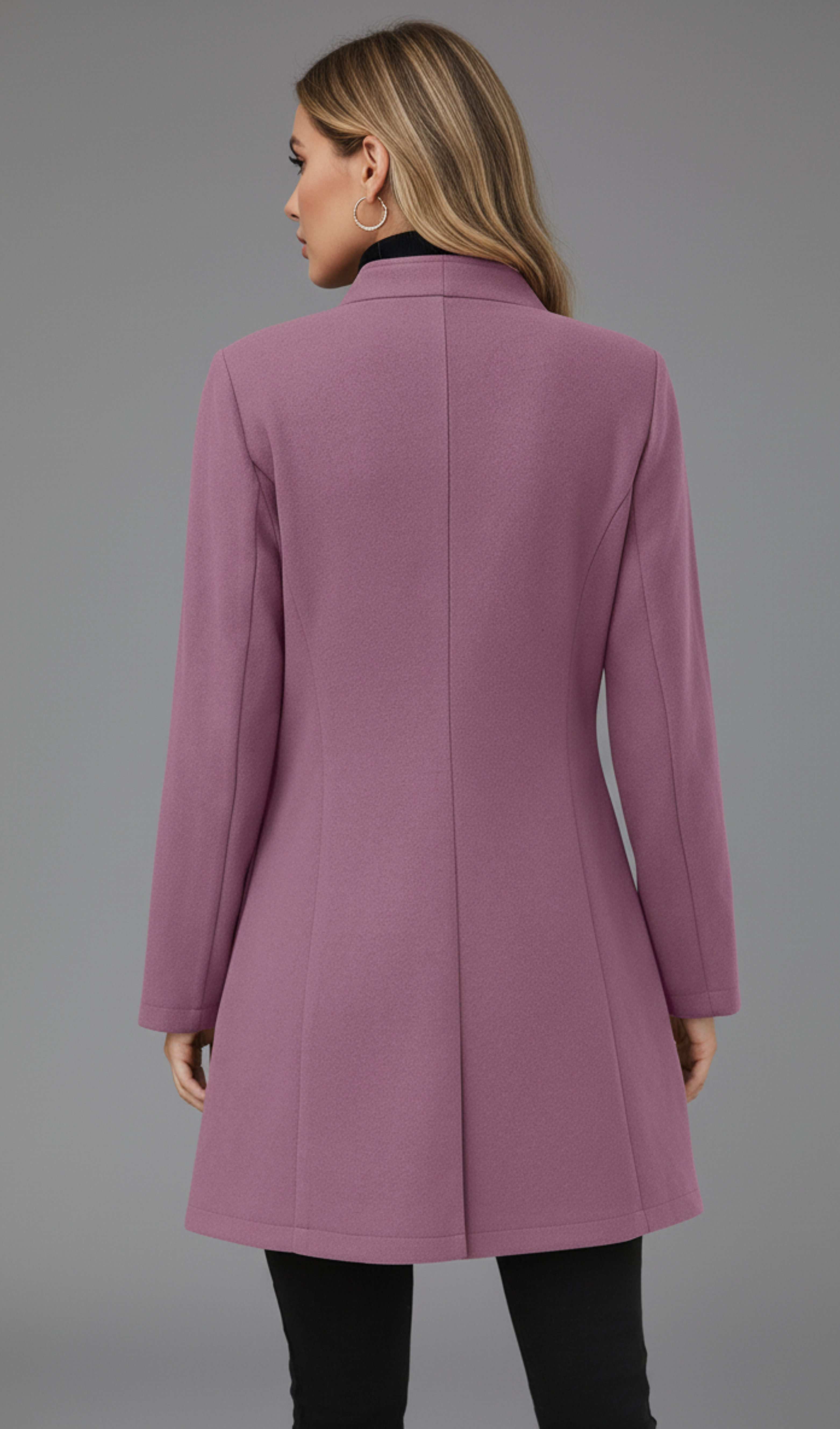 Button Up Long Sleeve Coat