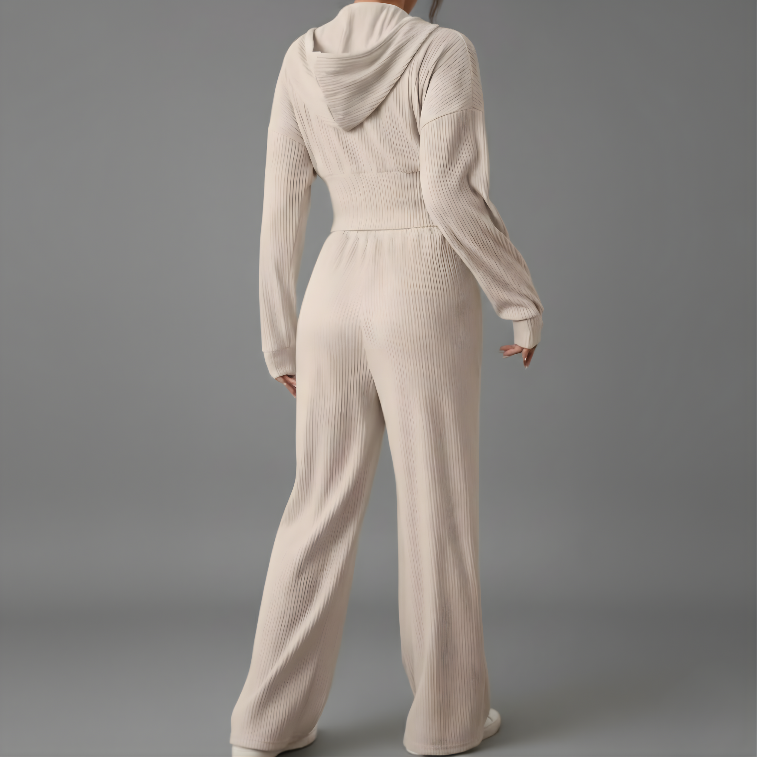 Drawstring Hoodie & Pants Set