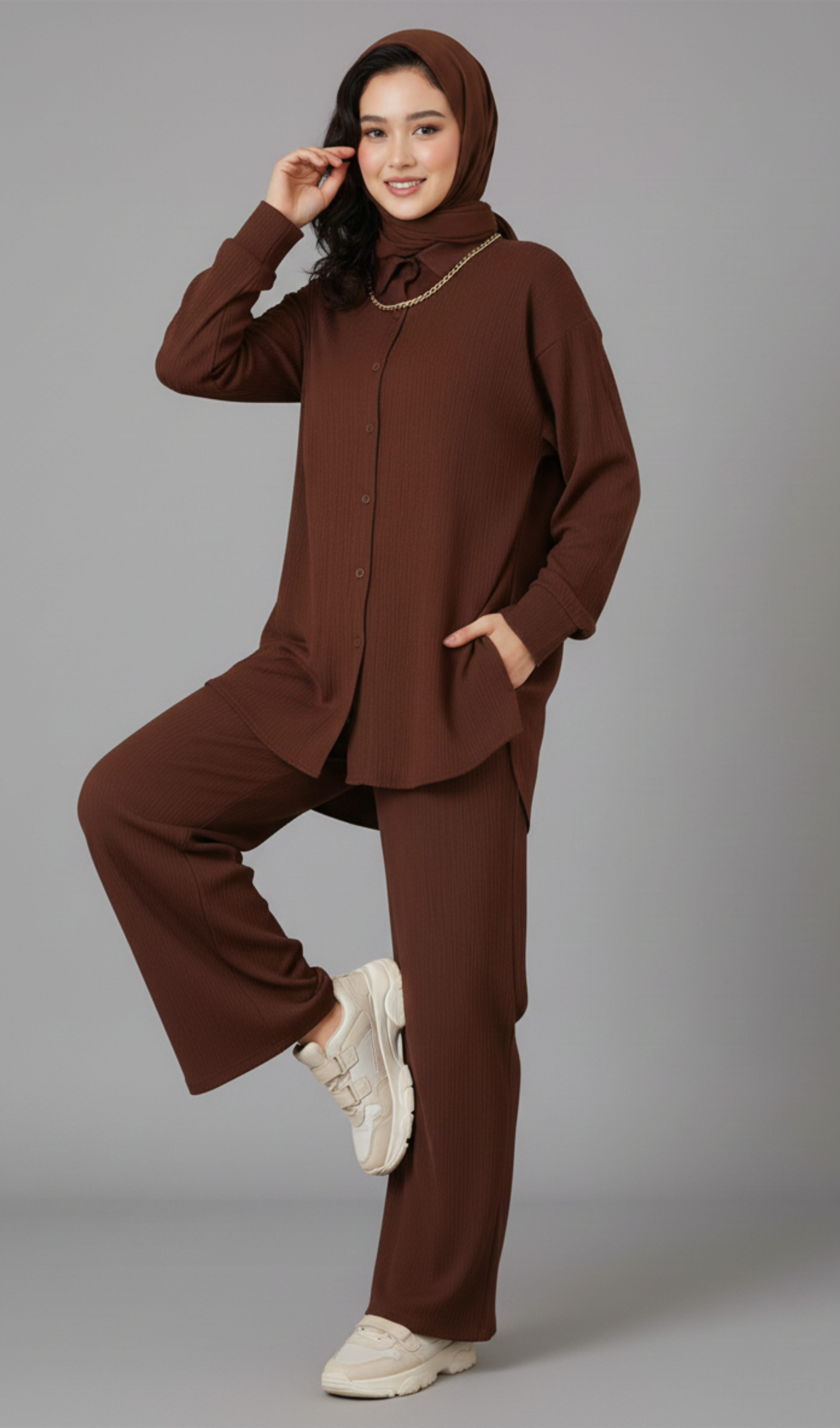 Sophisticated Button-Up Shirt and Pants Set