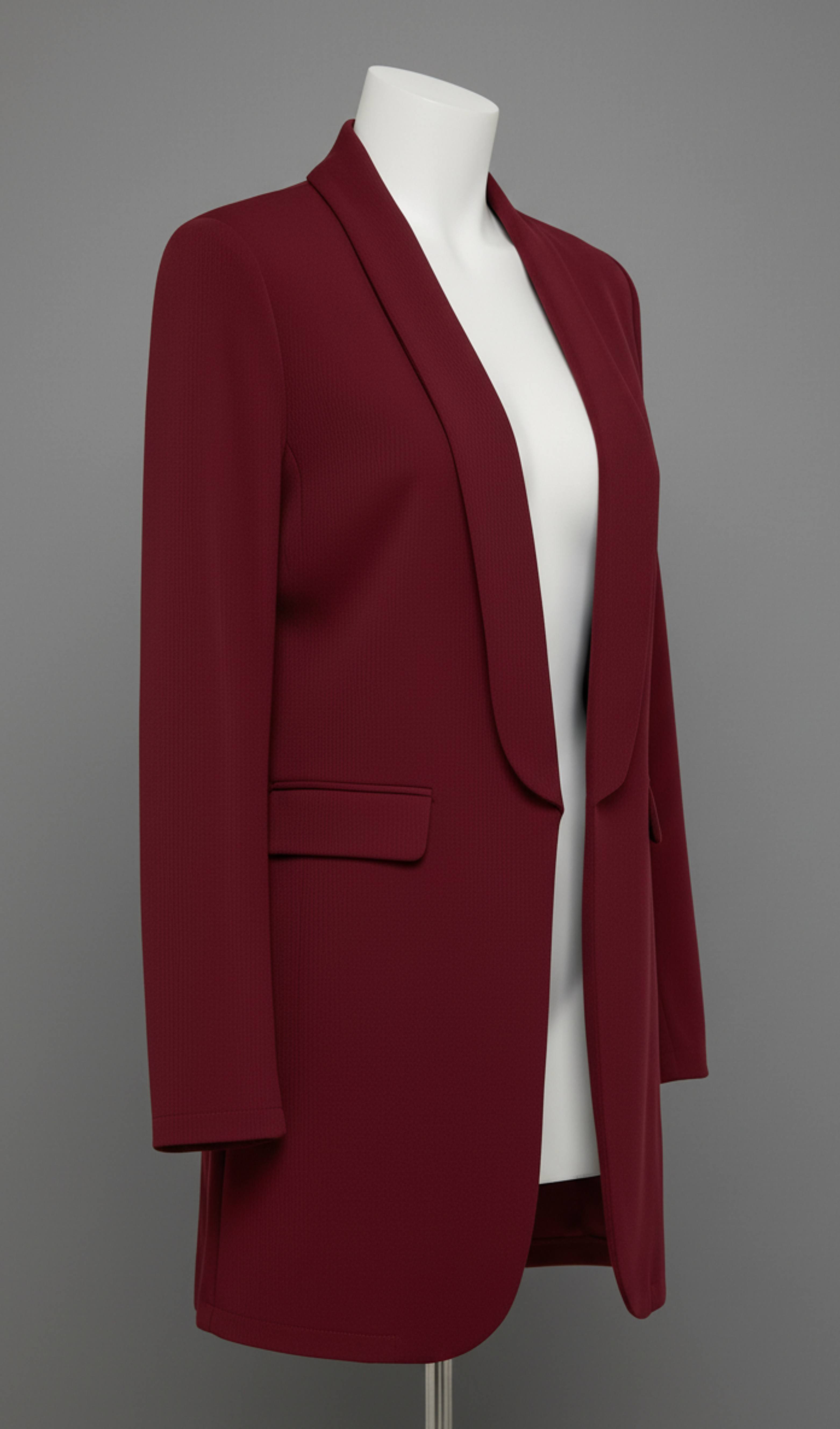 Lapel Collar Long Sleeve Blazer