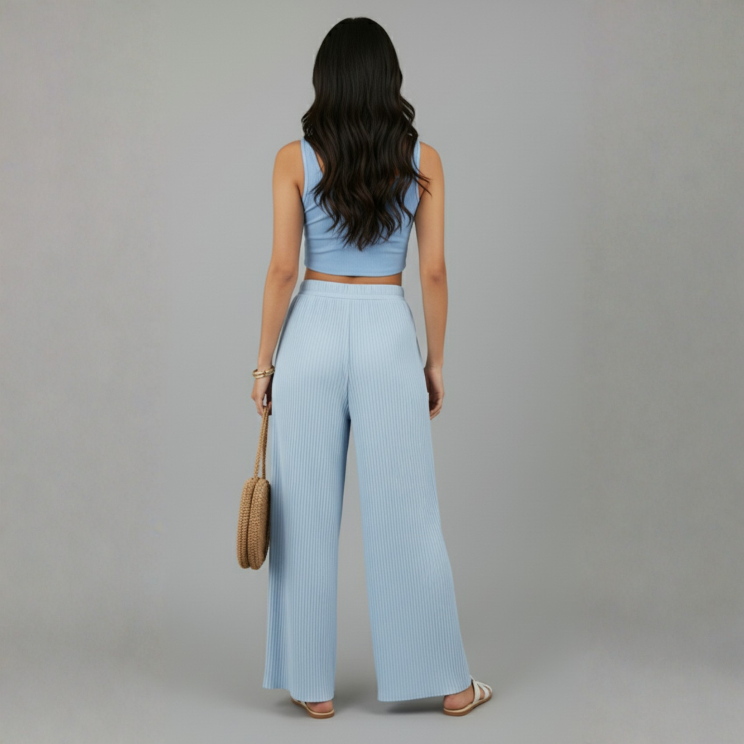 Mesh Wide Leg Pants