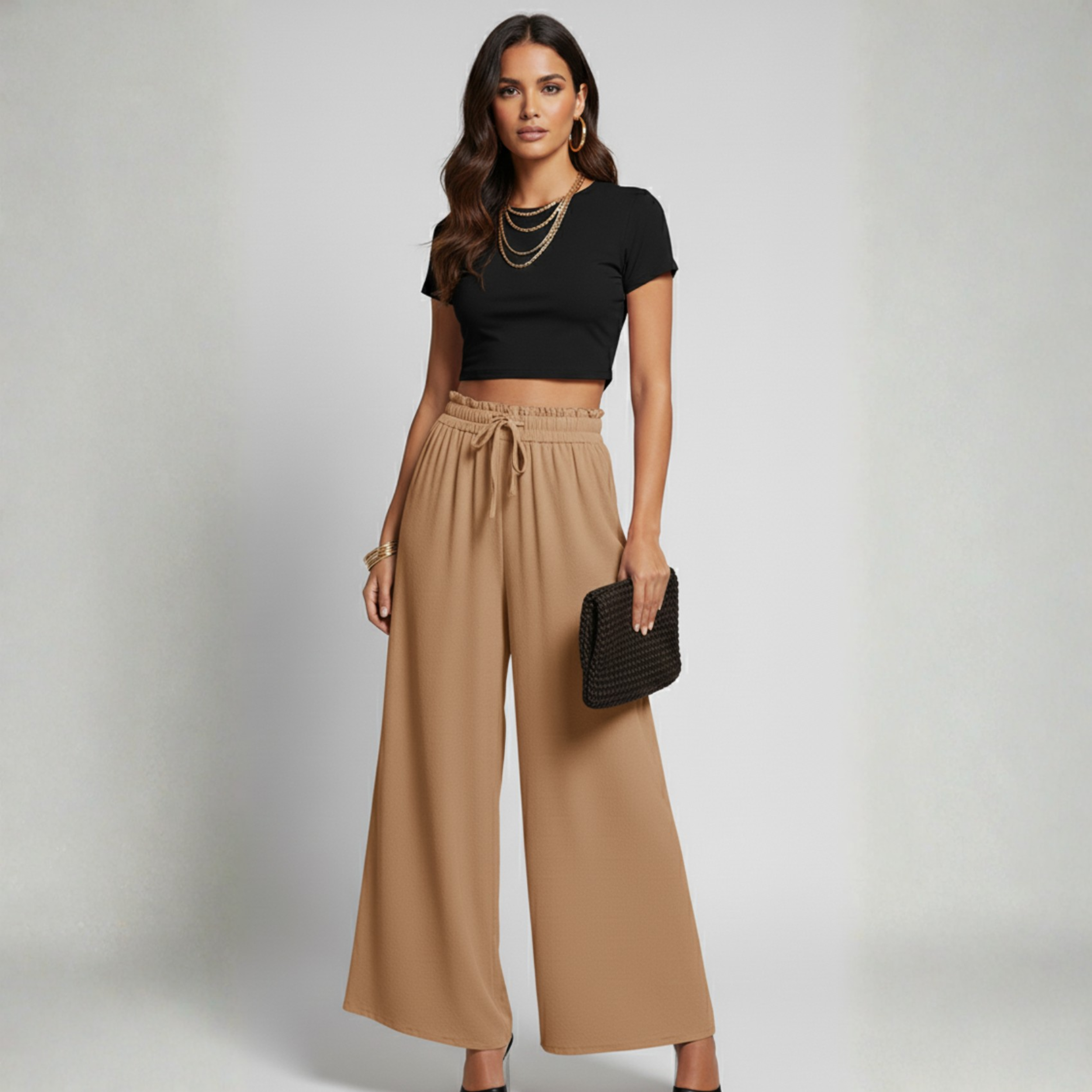 Frill Wide Leg Pants