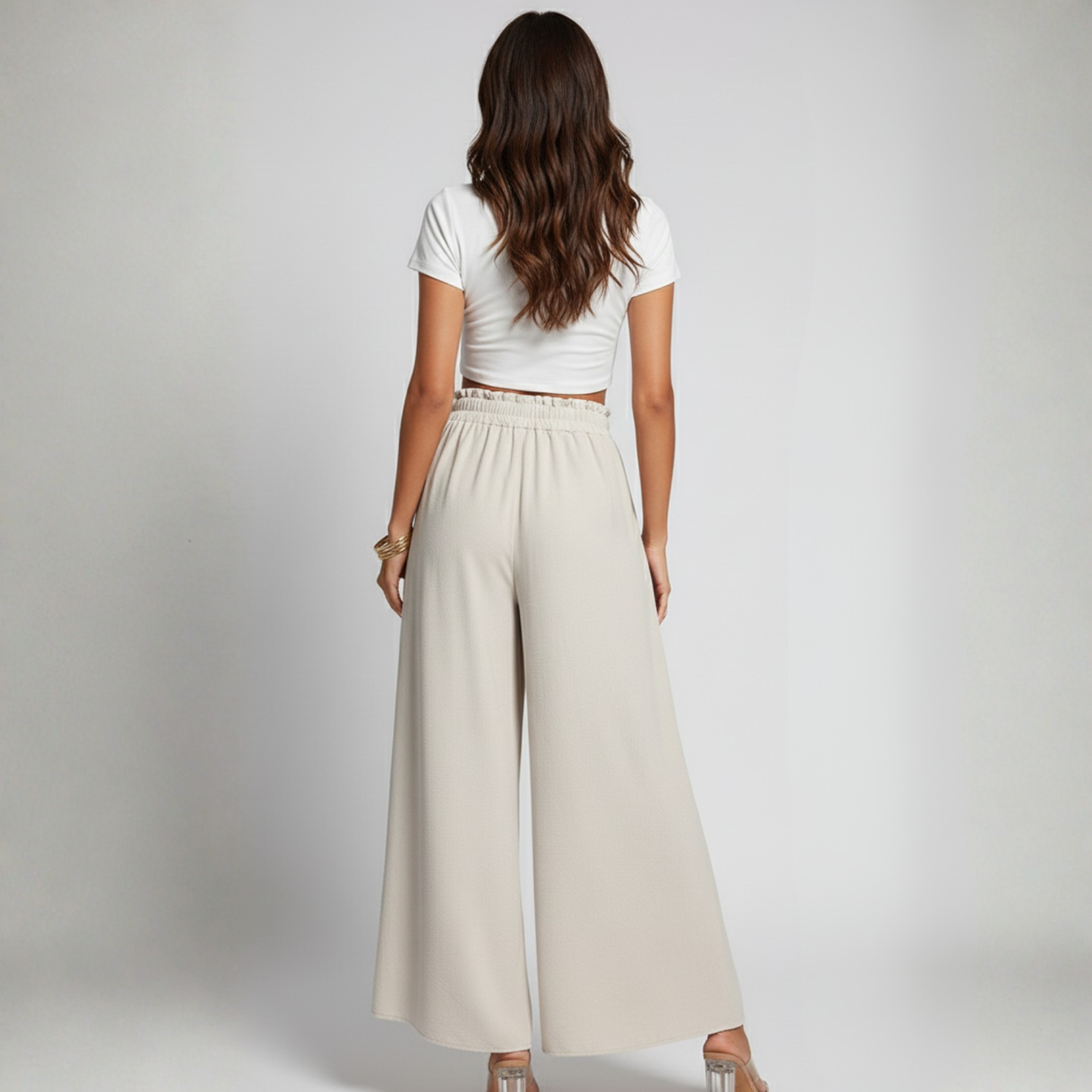 Frill Wide Leg Pants