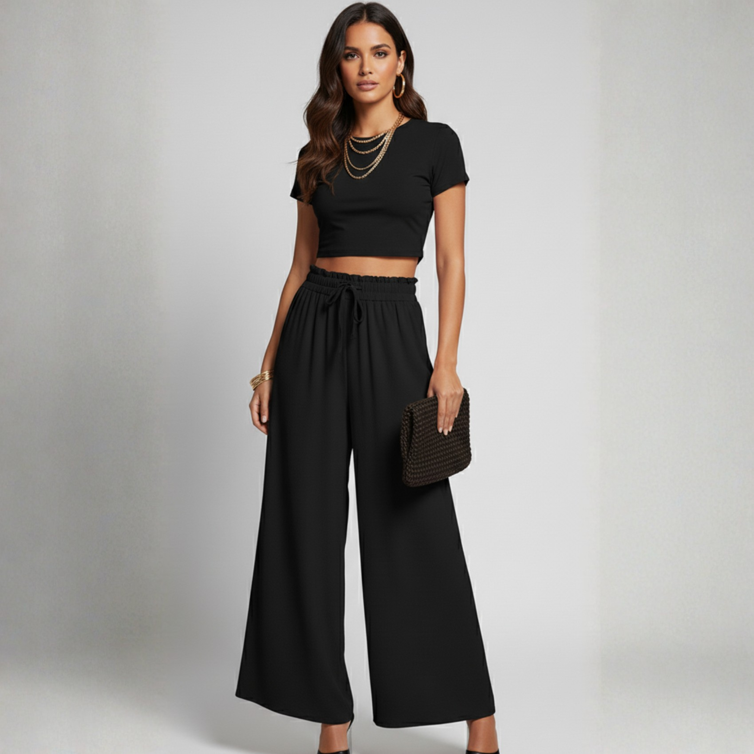 Frill Wide Leg Pants