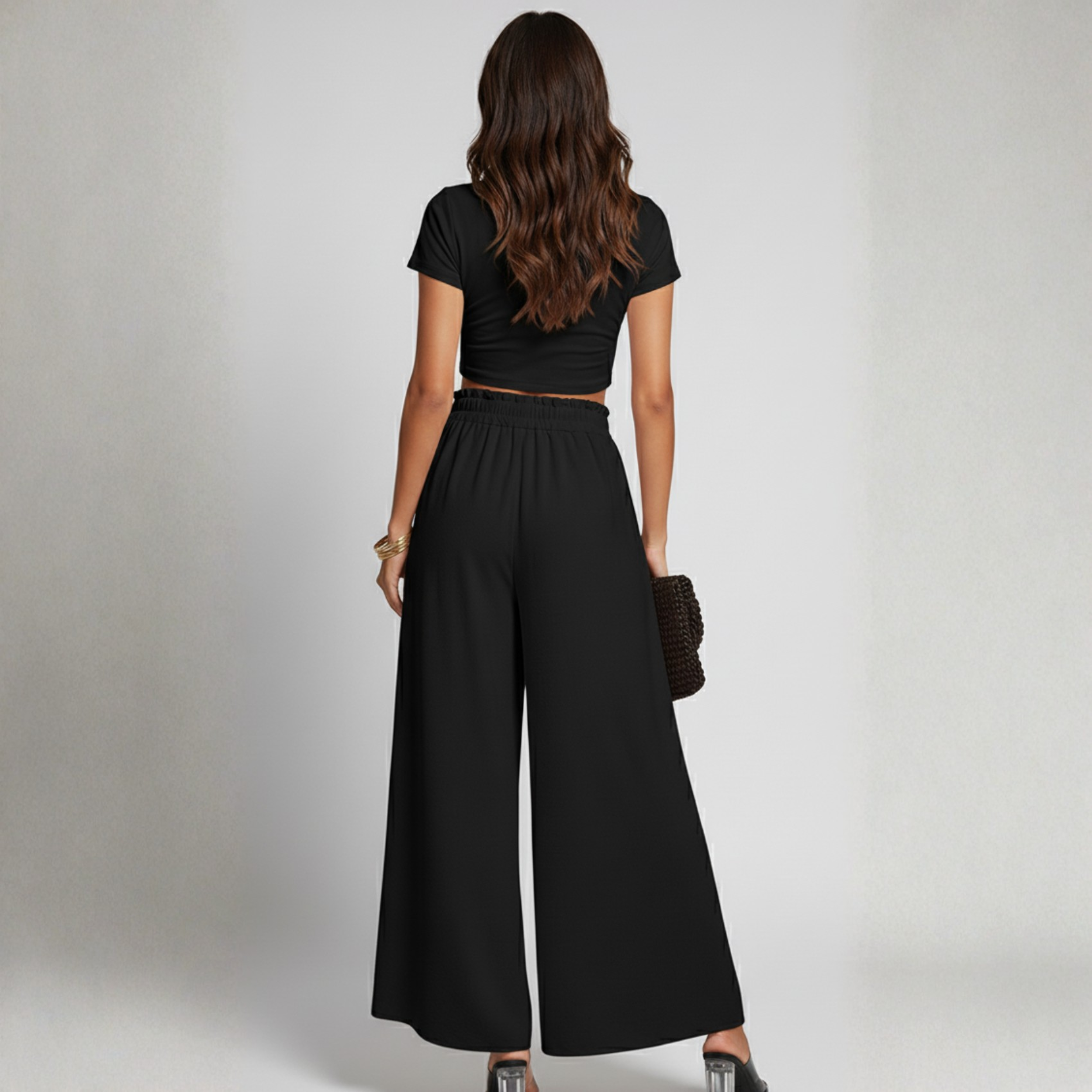 Frill Wide Leg Pants